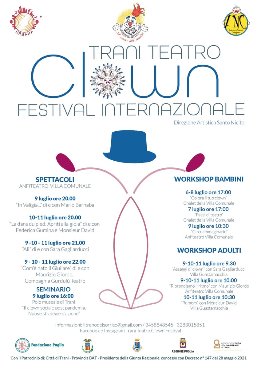 Locandina Trani-Teatro-Clown-Festival-Internazionale 2021 1200
