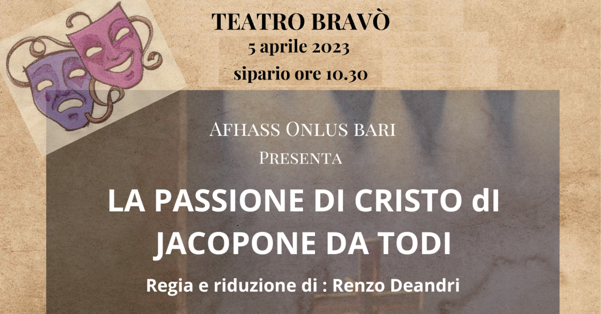 Banner AFHASS Bari Passione Cristo Jacopone da Todi