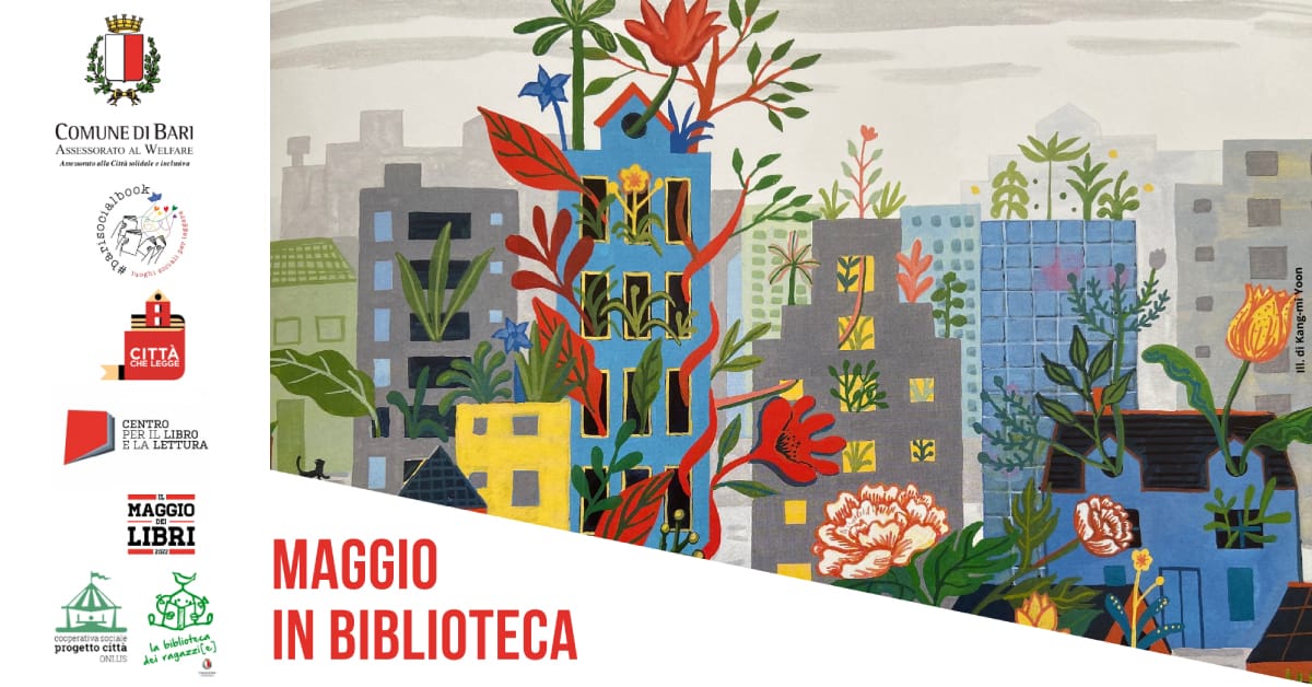 Banner Biblioteca dei Ragazzi [e] Maggio in Biblioteca Parco 2 Giugno
