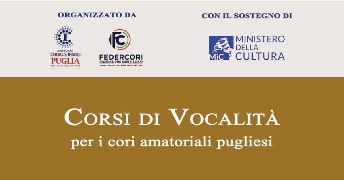 Banner Corso di vocalità Coro polifonico Il Gabbiano