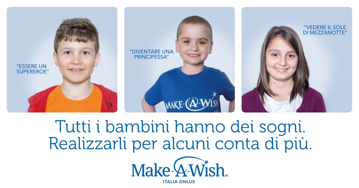 Banner Diventa volontario Make-A-Wish Italia