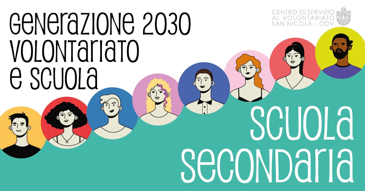 Banner Generazione 2030 – Volontariato e Scuola laboratori per Scuole secondarie