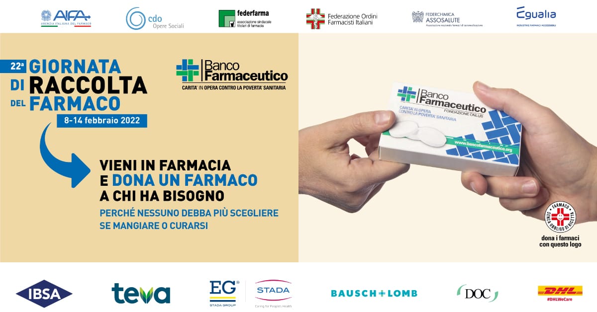 Banner Giornata Raccolta Farmaco 2022 Banco Farmaceutico