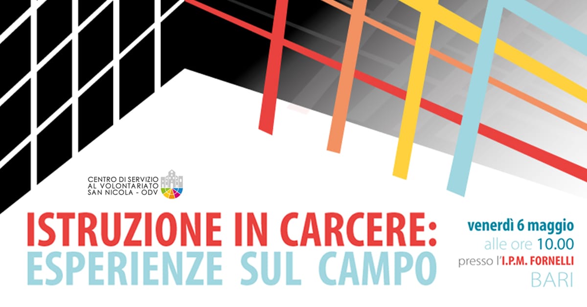 Banner Istruzione in carcere: esperienze sul campo CSV San Nicola IPM Fornelli Bari