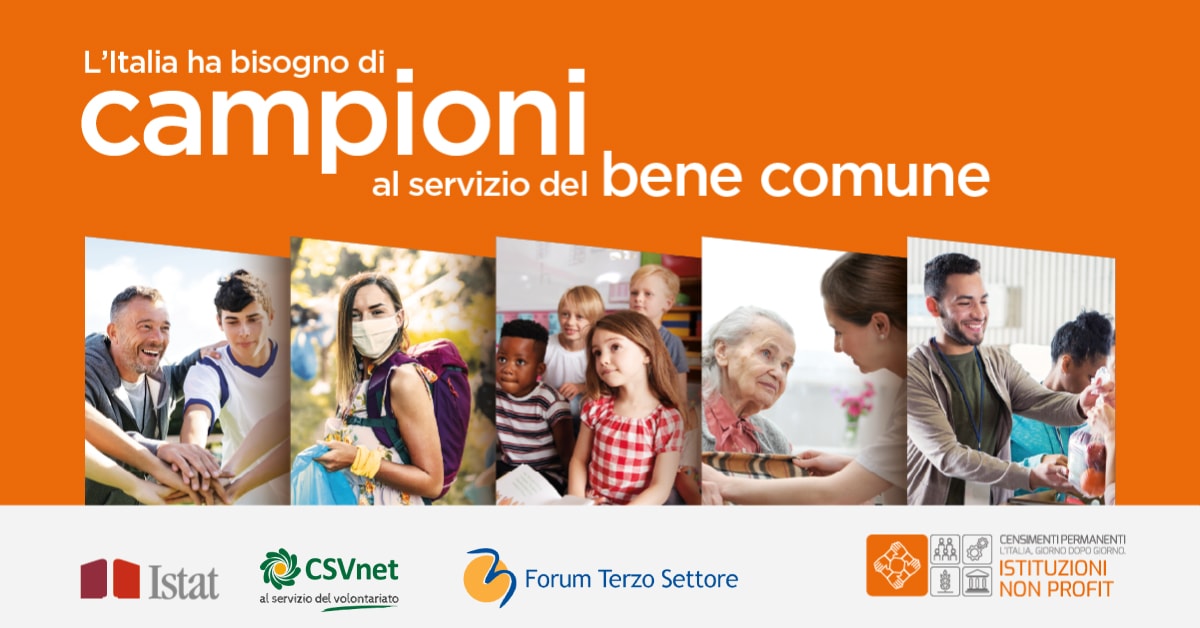 Banner La fotografia del Non profit nel Censimento Istat CSVnet Forum Terzo Settore