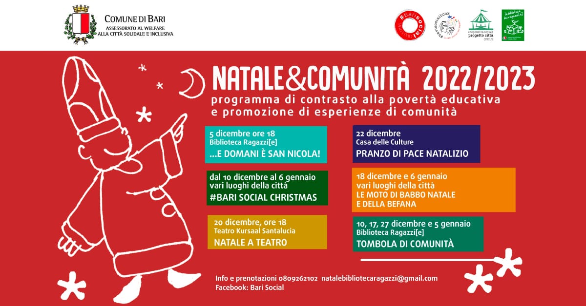 Banner Natale & comunità 2022 Comune di Bari