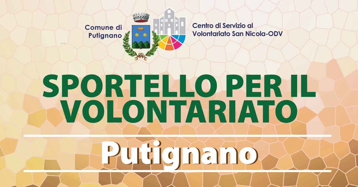 Banner Sportello per il Volontariato CSV San Nicola Putignano 2022
