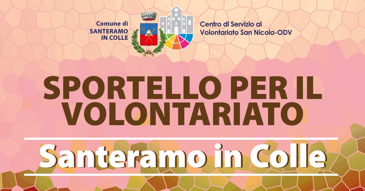 Banner Sportello per il Volontariato CSV San Nicola Santeramo in Colle 2022