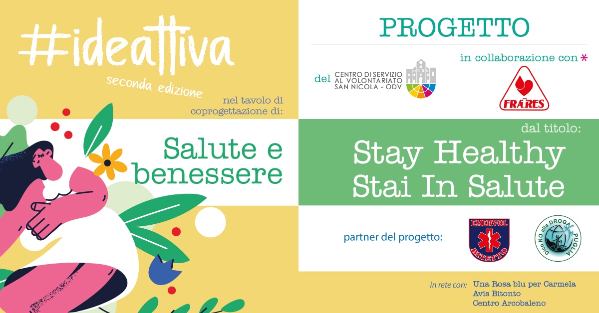Banner Stay healthy - Stai in salute Salute e Benessere Ideattiva 2022 CSVSN
