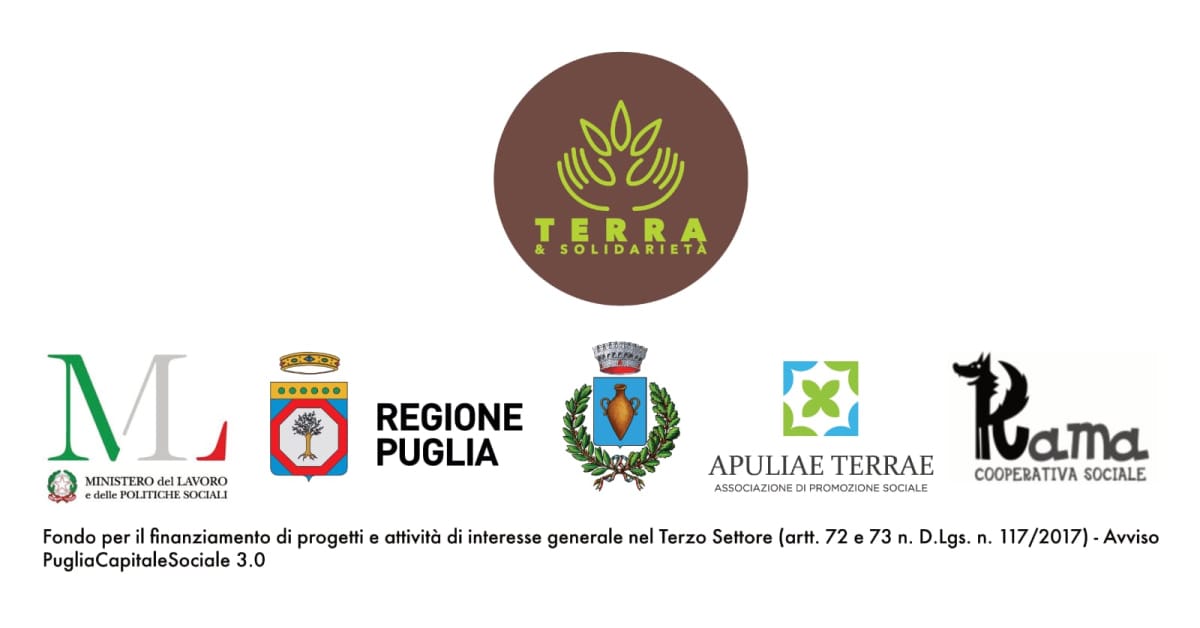 Banner progetto Terra & Solidarietà Apuliae Terrae APS Ruvo di Puglia