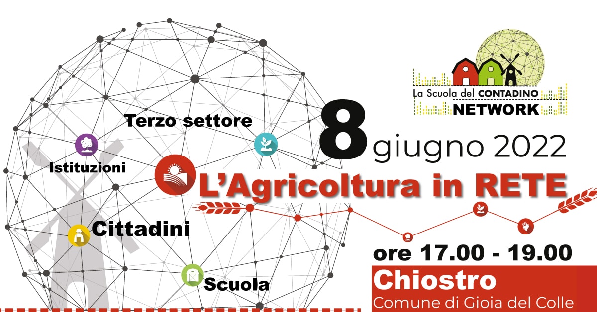Banner seminario L'Agricoltura in Rete La Scuola del Contadino Gioia del Colle