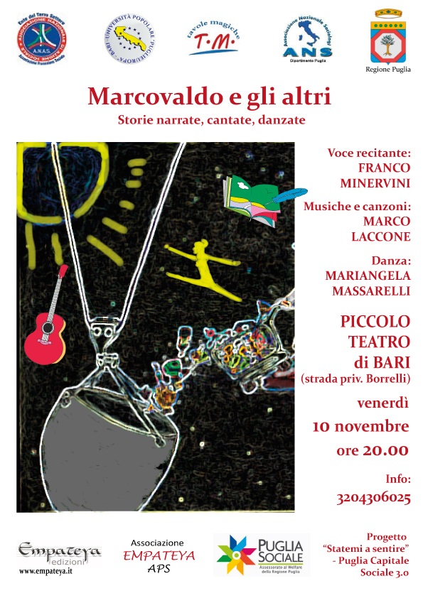 Locandina spettacolo Marcovaldo e gli altri Tavole Magiche Bari 2023