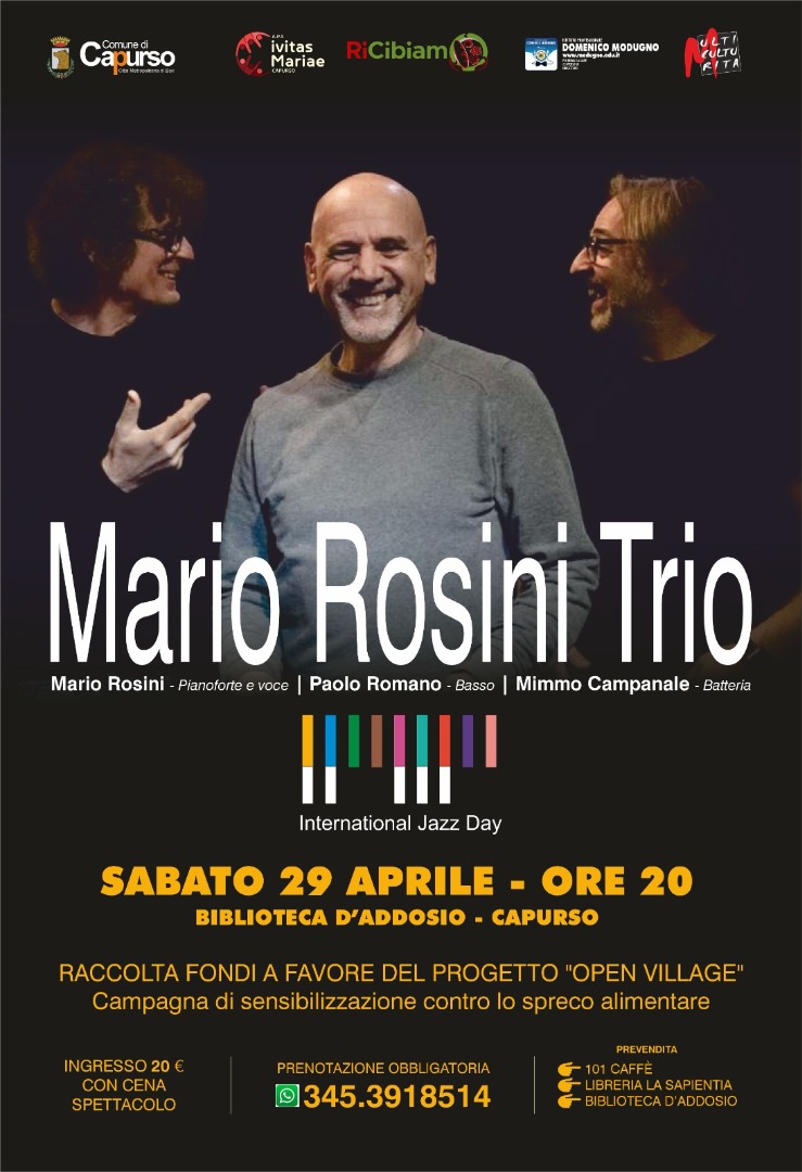 beneficenza Mario Rosini Trio in concerto Civitas Mariae APS