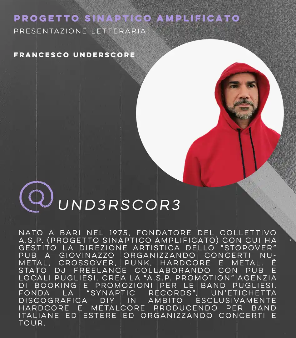 Venerdì 18 Aprile 2025 alle 20:00, Arkadia - APS organizza “Echoes - Arte visiva - Letteratura - Musica”, un evento che celebra la cultura underground, presso HUB PortaNova in via Nigrò 18 a Trani. Ingresso libero.