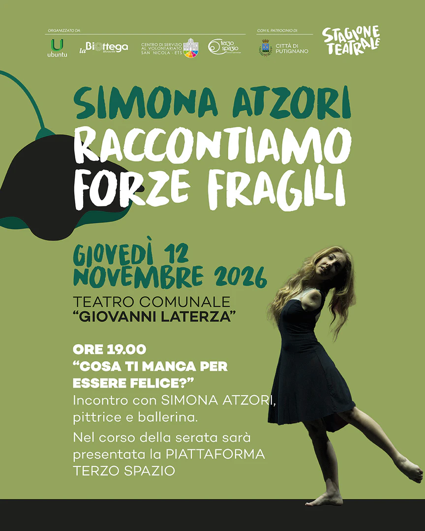 Alle 19:00, in occasione della presentazione della stagione teatrale 2026/2027 di Ubuntu, presentiamo al pubblico Terzo Spazio, una piattaforma semplice da usare, dove trovare annunci per fare volontariato e diventare parte attiva di un'ampia rete solidale.