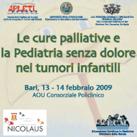 Le cure Palliative e la Pediatria senza dolore nei tumori infantili
