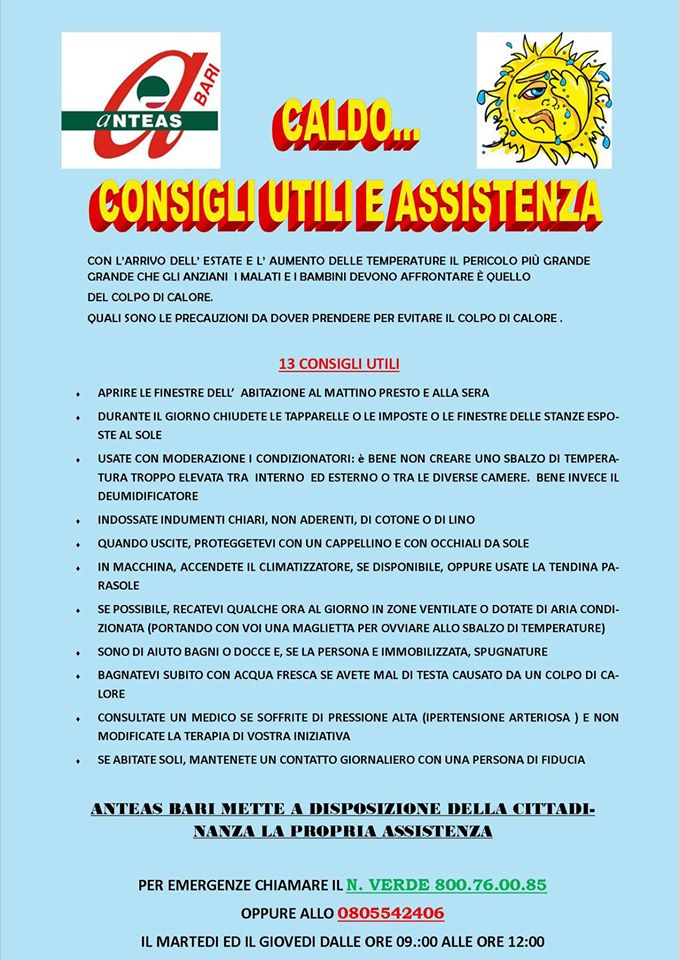 emergenza caldo - consigli utili