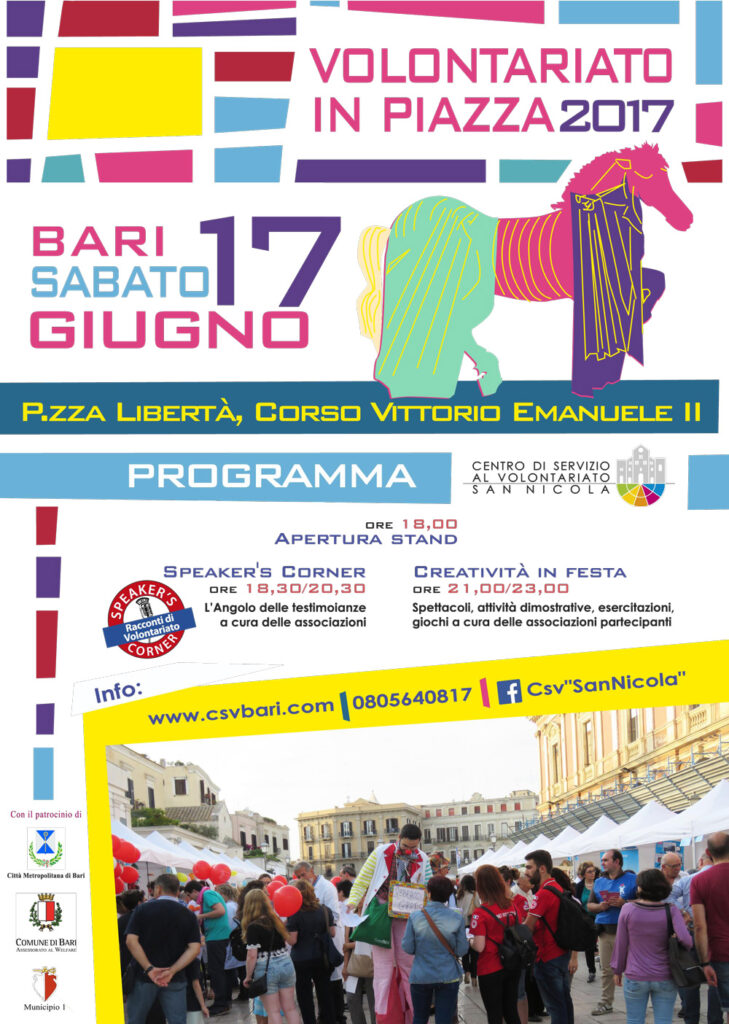 locandina volontariato in piazza 2017