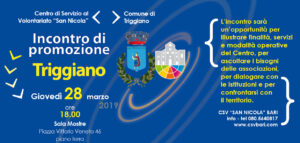 Invito Incontro PROMOZIONE Triggiano 28 Marzo-01
