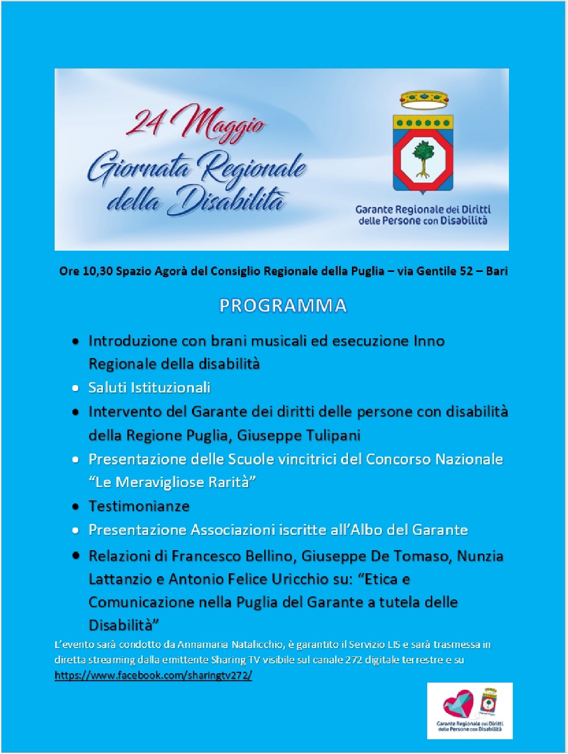 Programma Giornata regionale della Disabilita 2019
