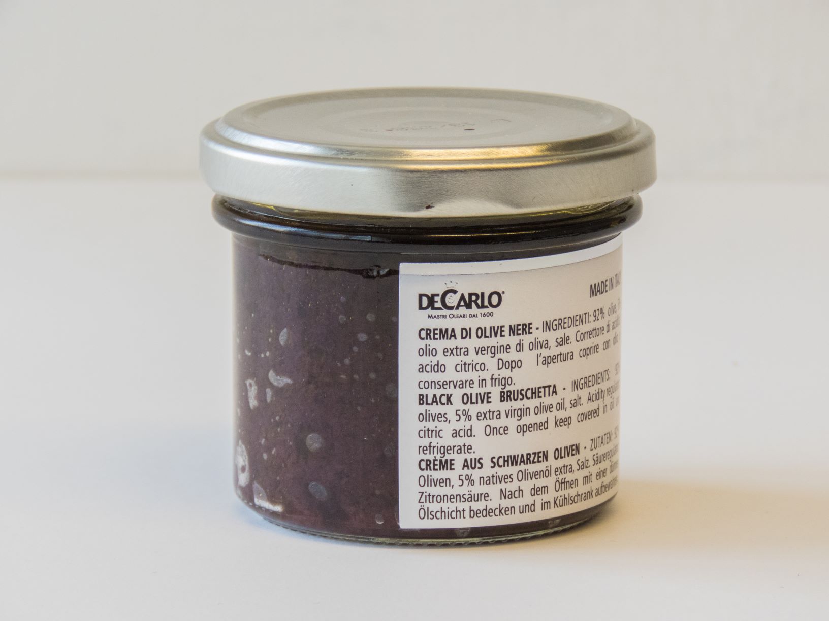 Crema di olive nere - DeCarlo - Volontariato in Corsa