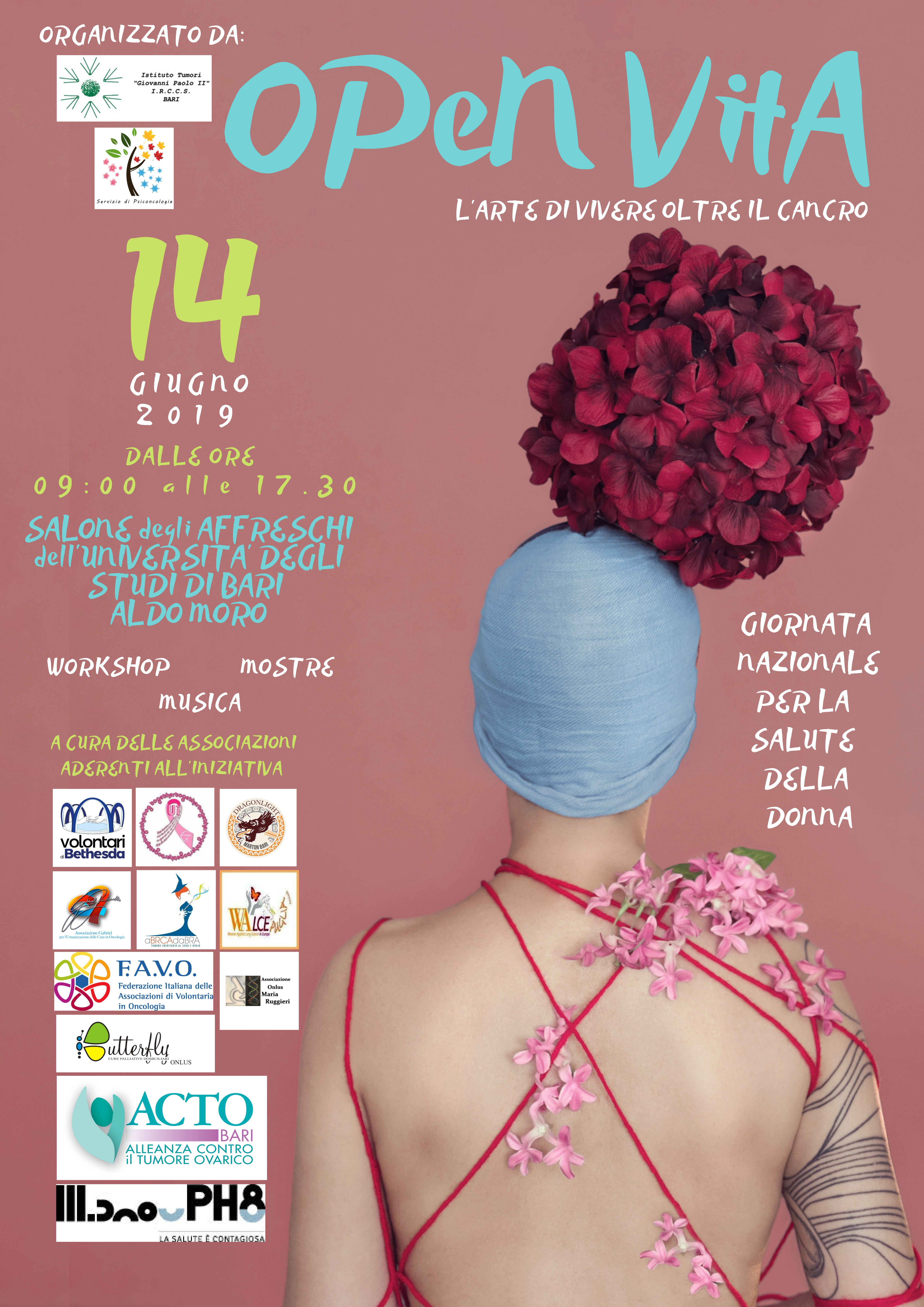 Locandina Open Vita l'arte di Vivere - Giornata Nazionale della Salute della Donna