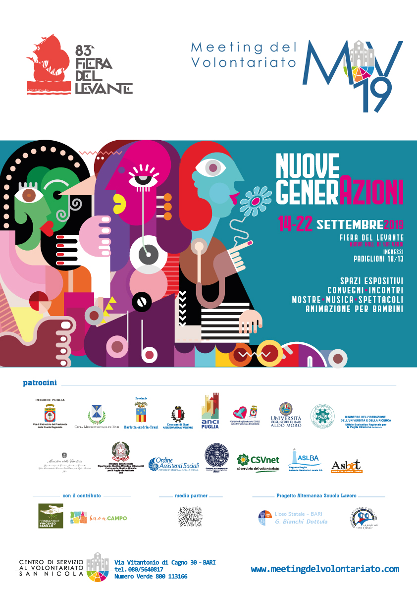 locandina per il WEB meeting del volontariato 2019