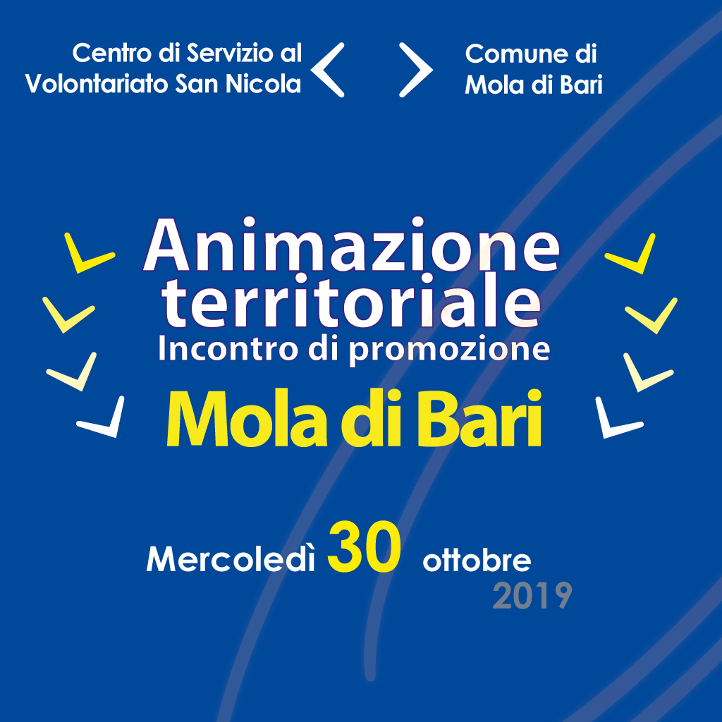 Animazione Territoriale - Incontro di Promozione CSVSN MOLA DI BARI 2019 1024