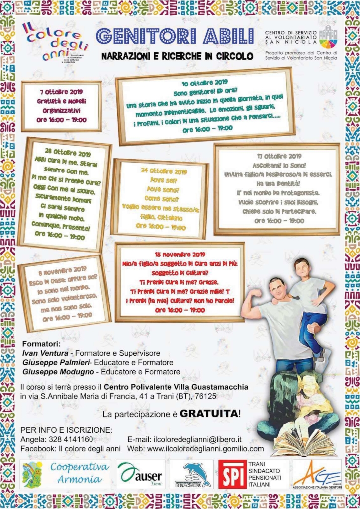 Locandina Genitori abili - argomenti e date 2019