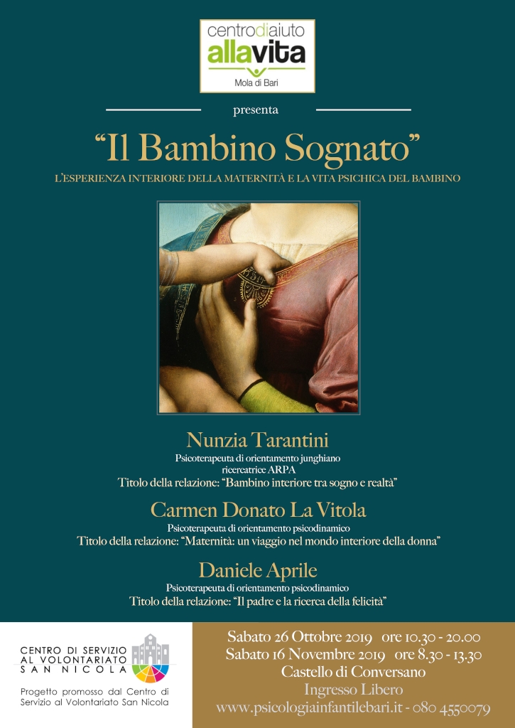 Locandina IL BAMBINO SOGNATO - Centro di Aiuto alla Vita - prog CSVSN