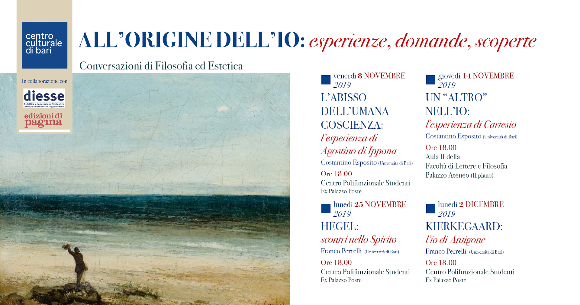 invito ALL'ORIGINE DELL'IO 2019 - Centro Culturale di Bari