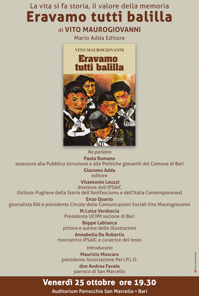 locandina La vita si fa storia, il valore della memoria PERIPLO ottobre 2019