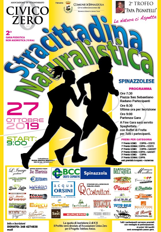 locandina Stracittadina Naturalistica Spinazzolese Ottobre 2019