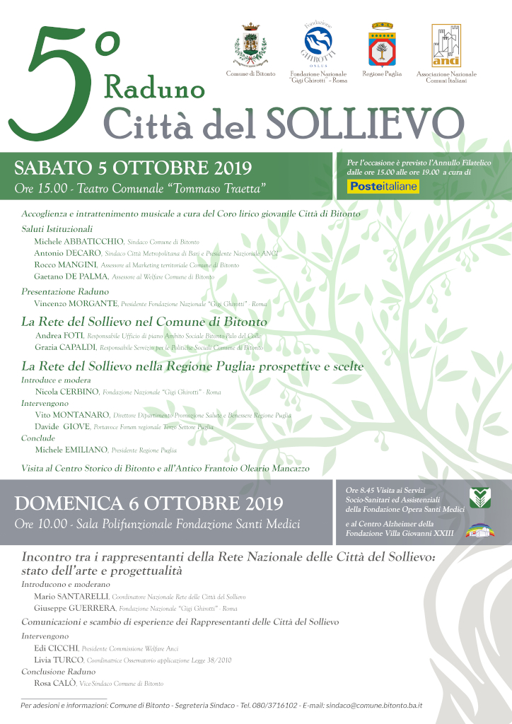 locandina V Raduno Città del Sollievo - Bitonto 2019 1024