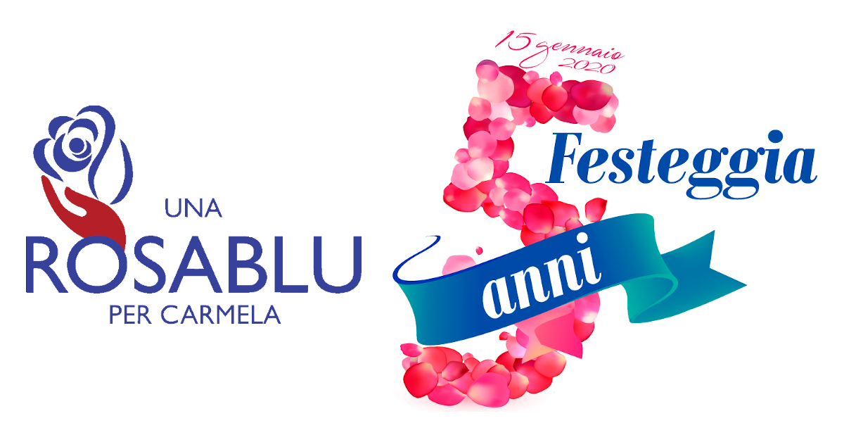 Buon 5° compleanno Una rosa blu per Carmela
