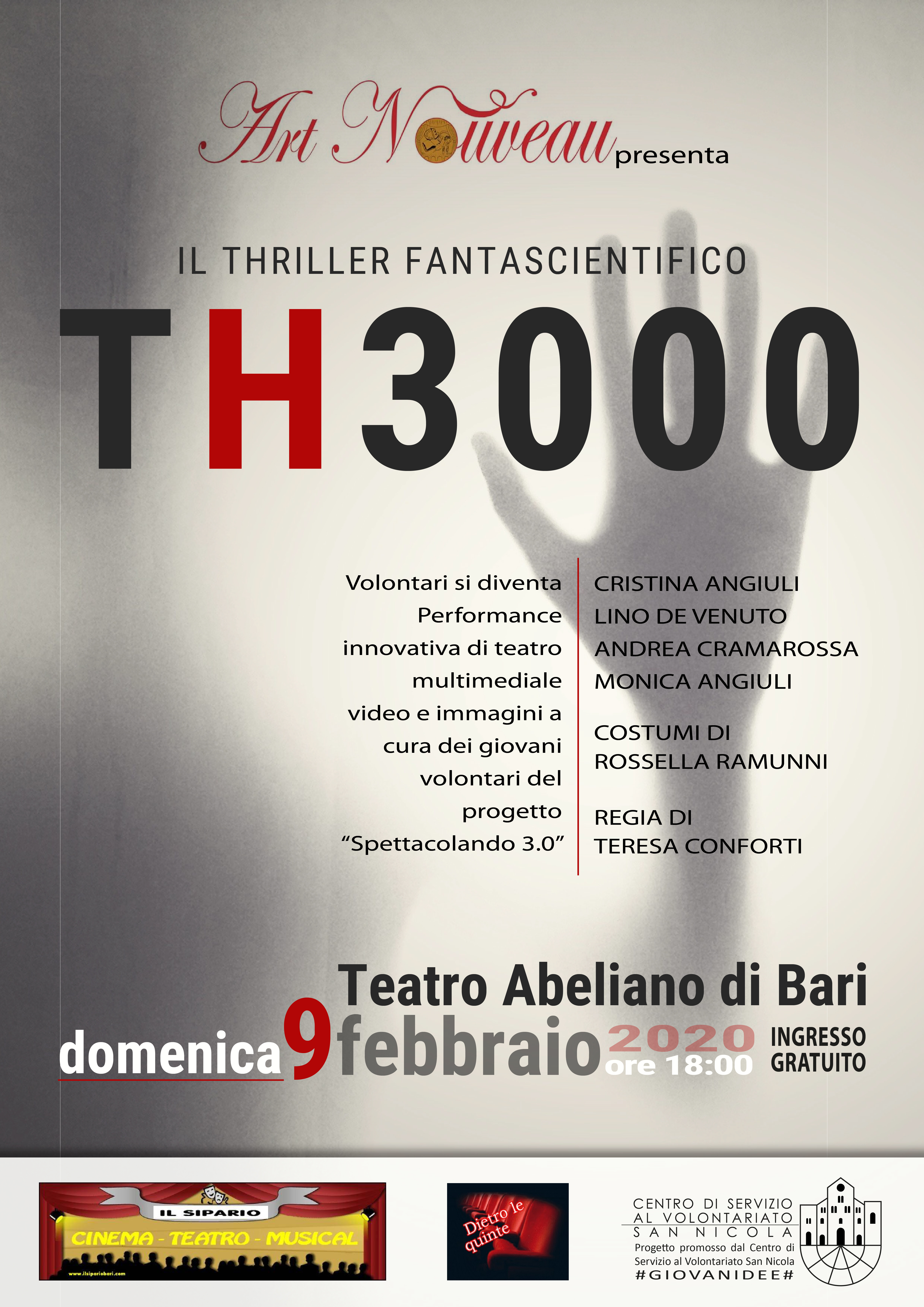 Locandina Art Nouveau performance teatrale e videomapping contro razzismo #GIOVANIDEE CSVSN