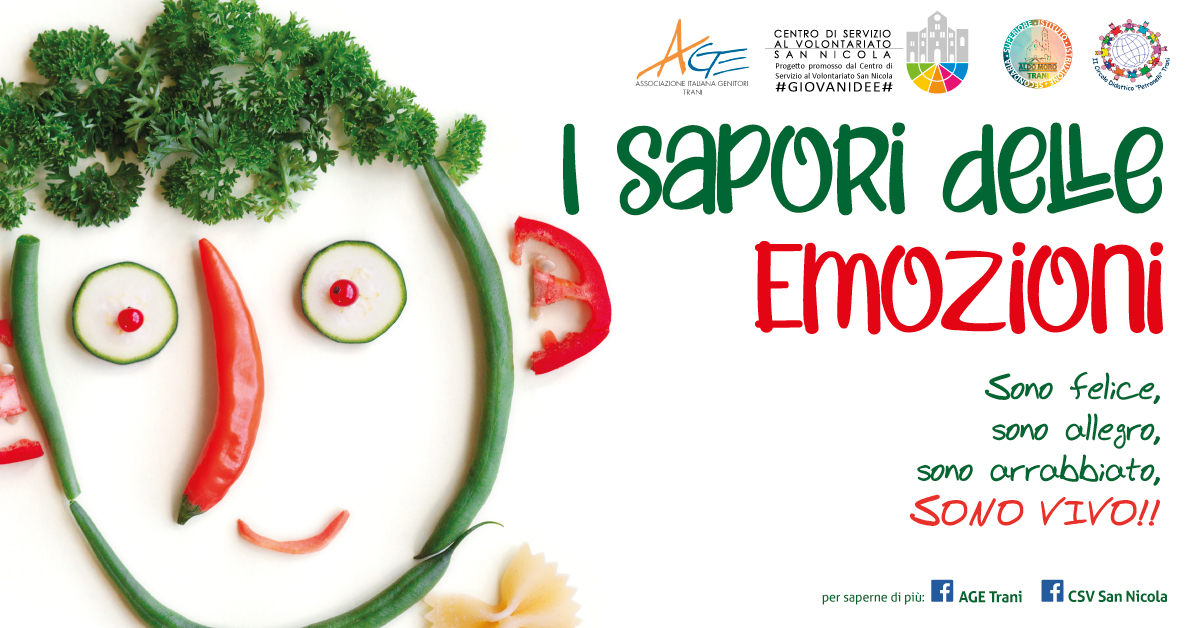 Banner I sapori delle emozioni - AGE Trani - #GIOVANIDEE CSVSN