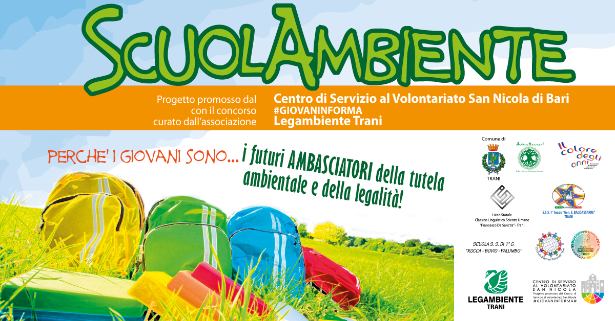 Banner ScuolAmbiente Legambiente #GIOVANINFORMA - CSVSN