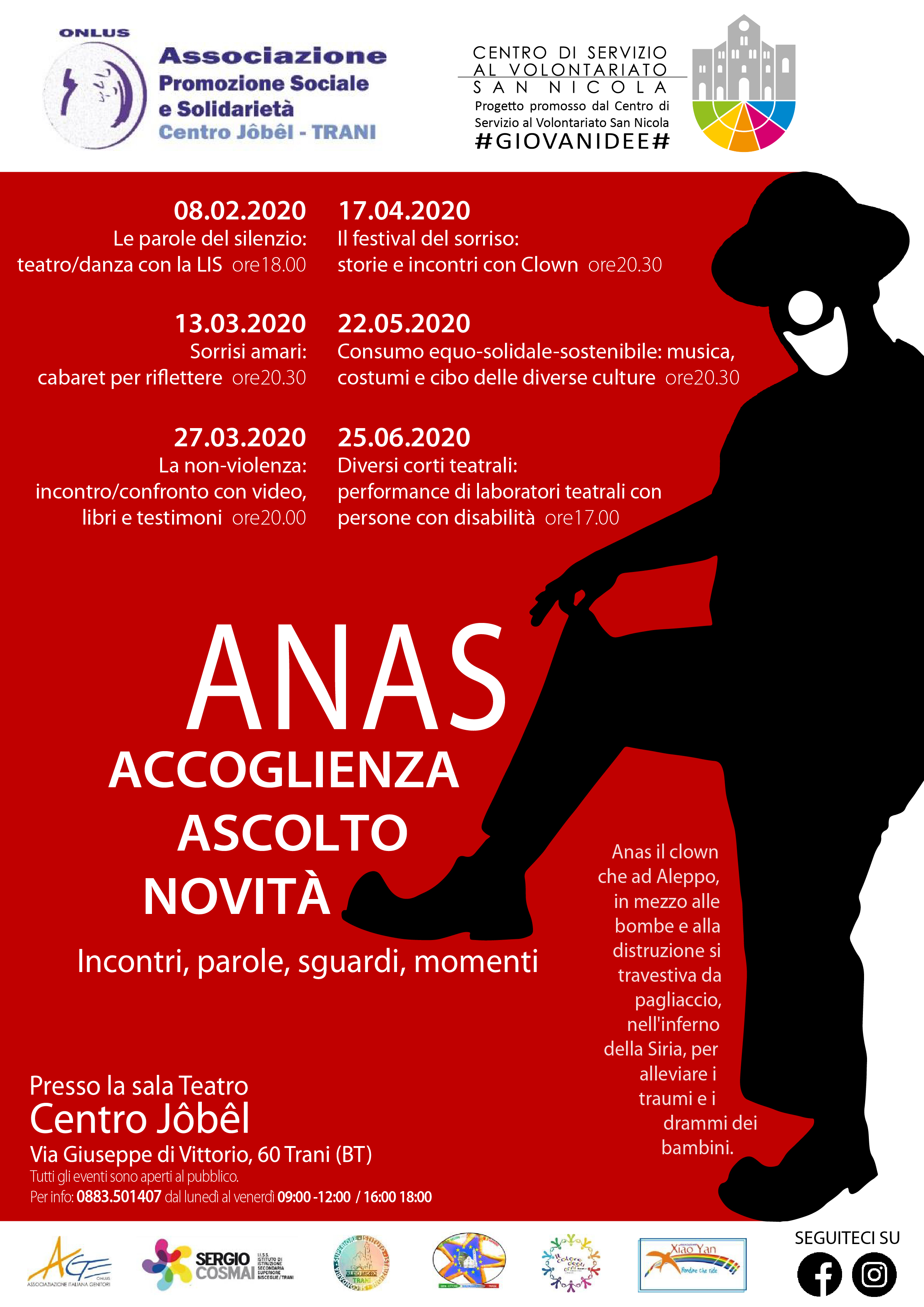 Locandina ANAS – Accoglienza Novità Ascolto Solidarietà
