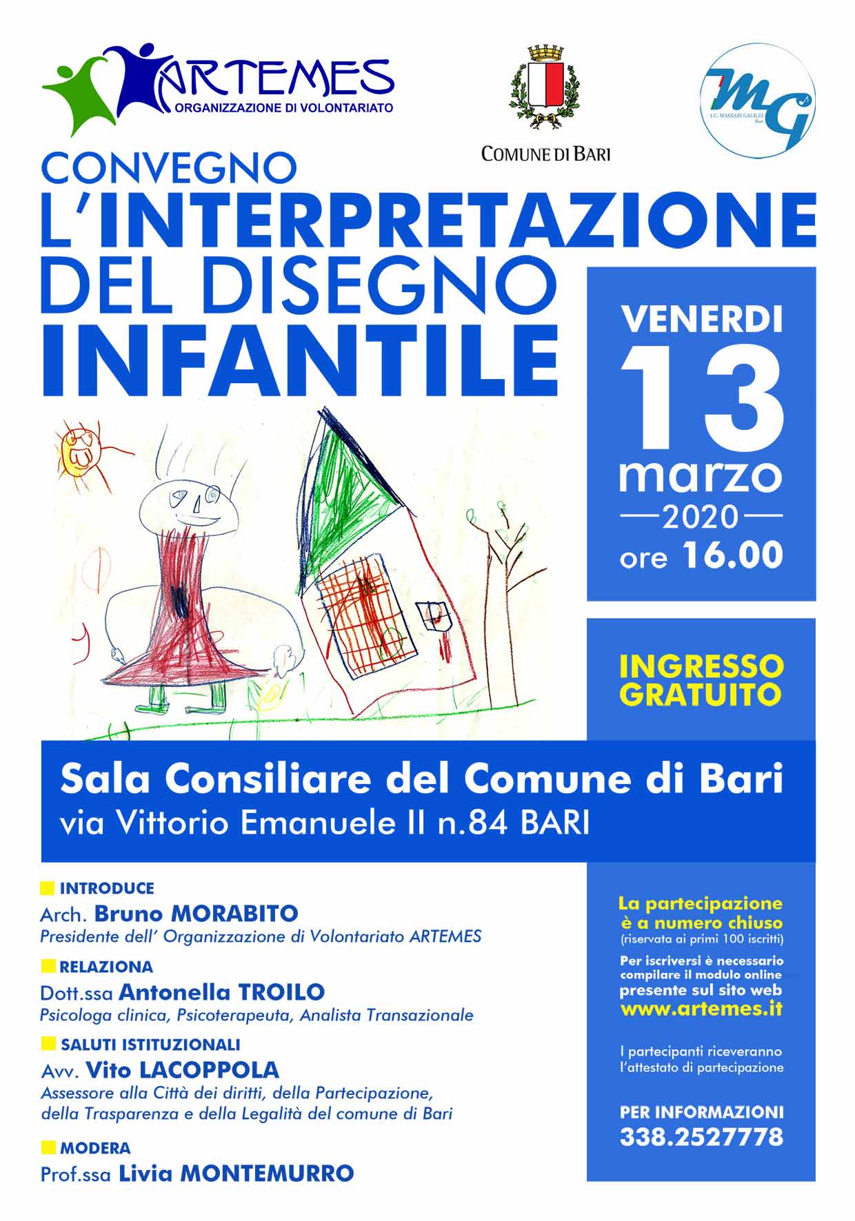 Locandina L'interpretazione del disegno infantile - ARTEMES - 2020
