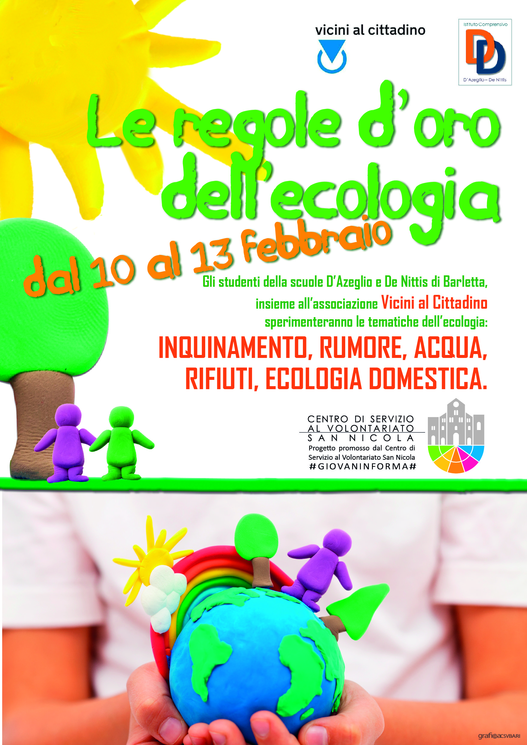 Locandina banner Le regole d’oro dell’Ecologia Vicini al cittadino - giovaninforma CSVSN