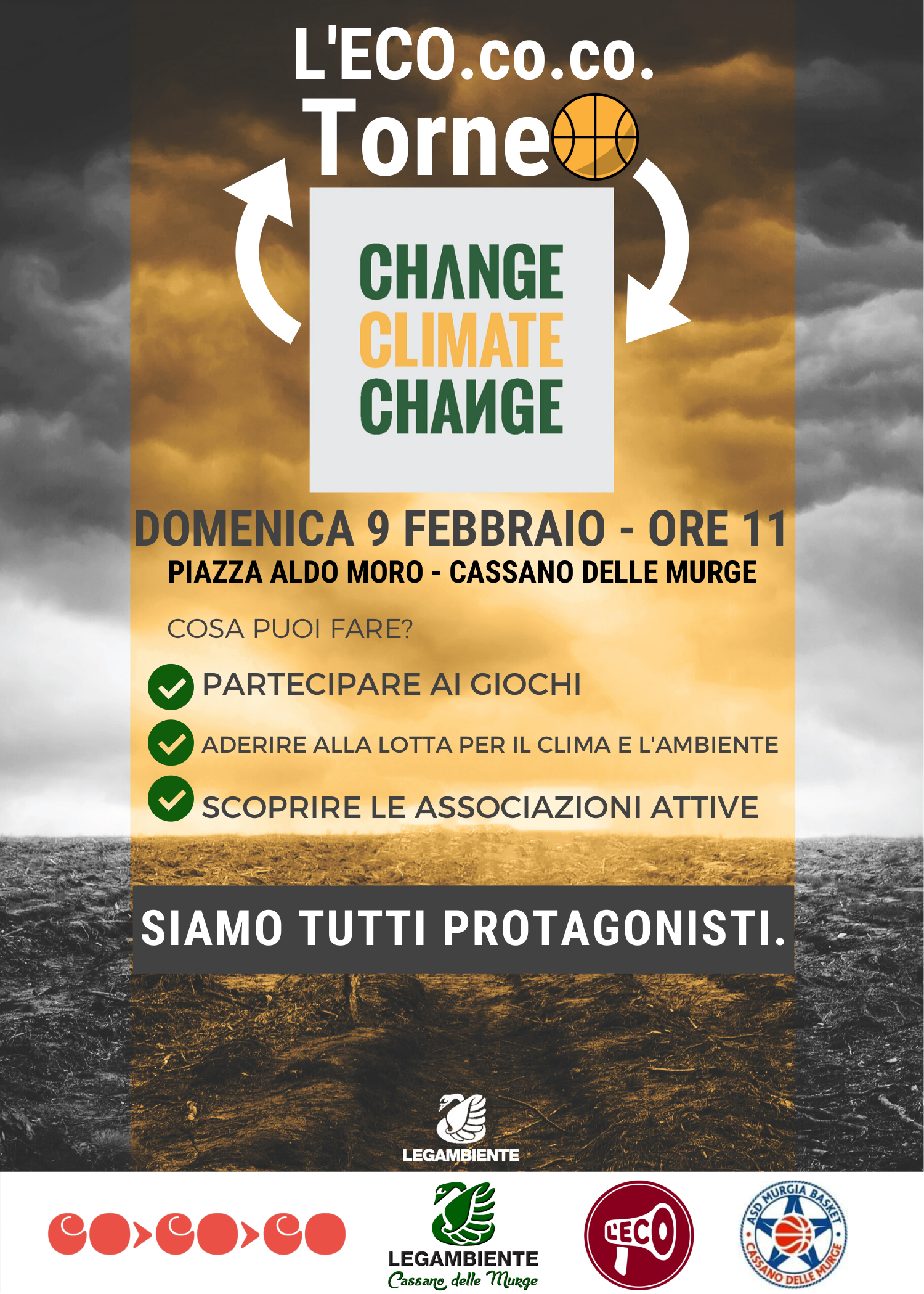Locandina ecococotorneo Legambiente di Cassano delle Murge