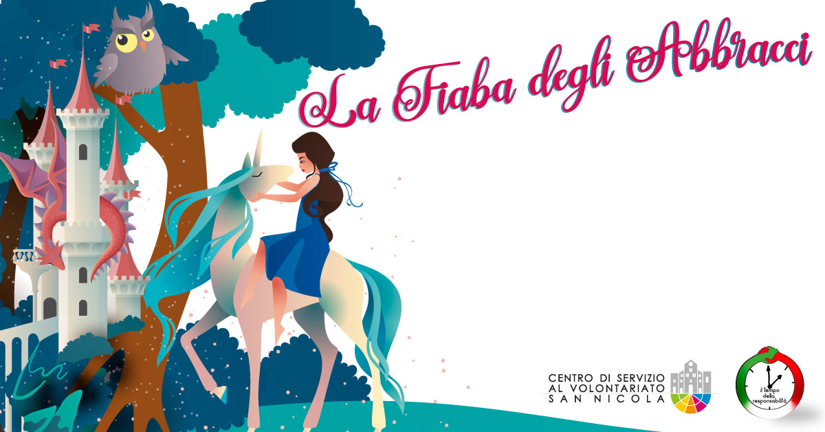 Banner La Fiaba degli Abbracci 2020 - CSVSN - Azioni per la coesione sociale e la comunità