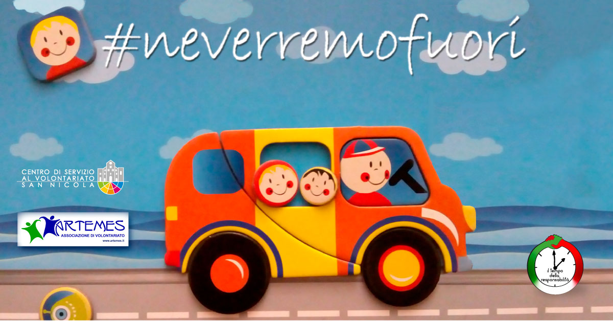 Banner #neverremofuori 2020 - CSVSN - Azioni per la coesione sociale e la comunità