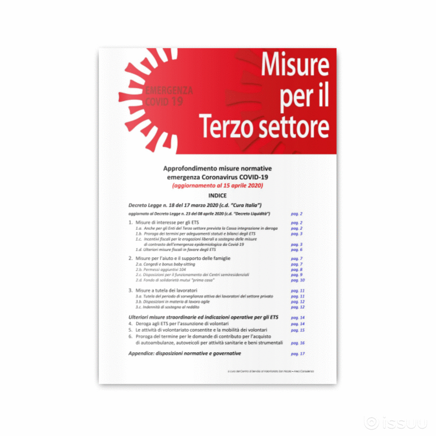 Issuu Animazione Apprfondimento misure normative emergenza Coronavirus COVID-19