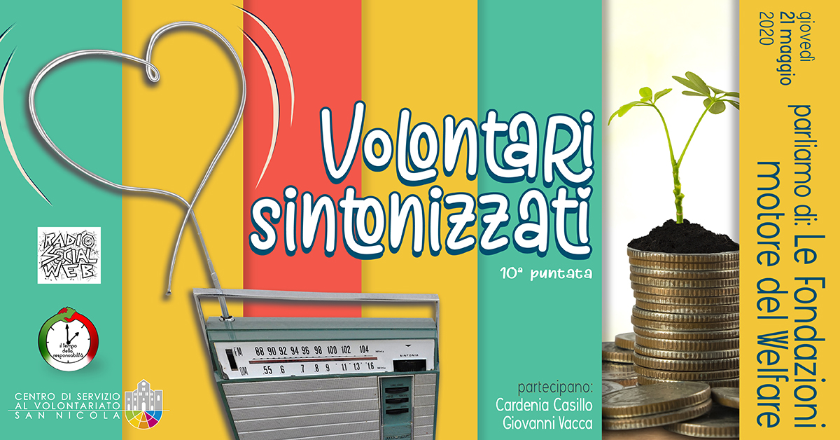 Banner Fondazioni motore del Welfare Volontari Sintonizzati CSVSN Radio Social Web