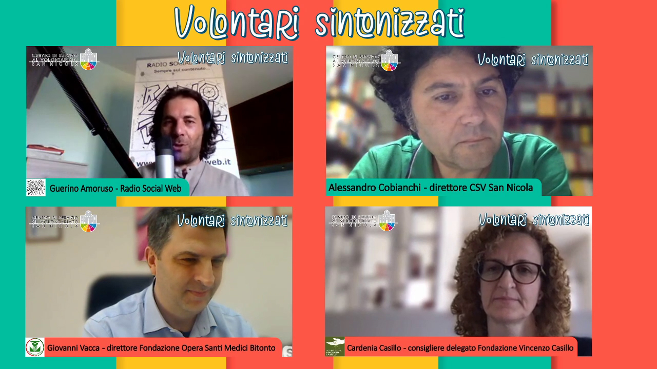 Banner Le Fondazioni motore del Welfare - Volontari sintonizzati - Radio Social Web - CSV San Nicola