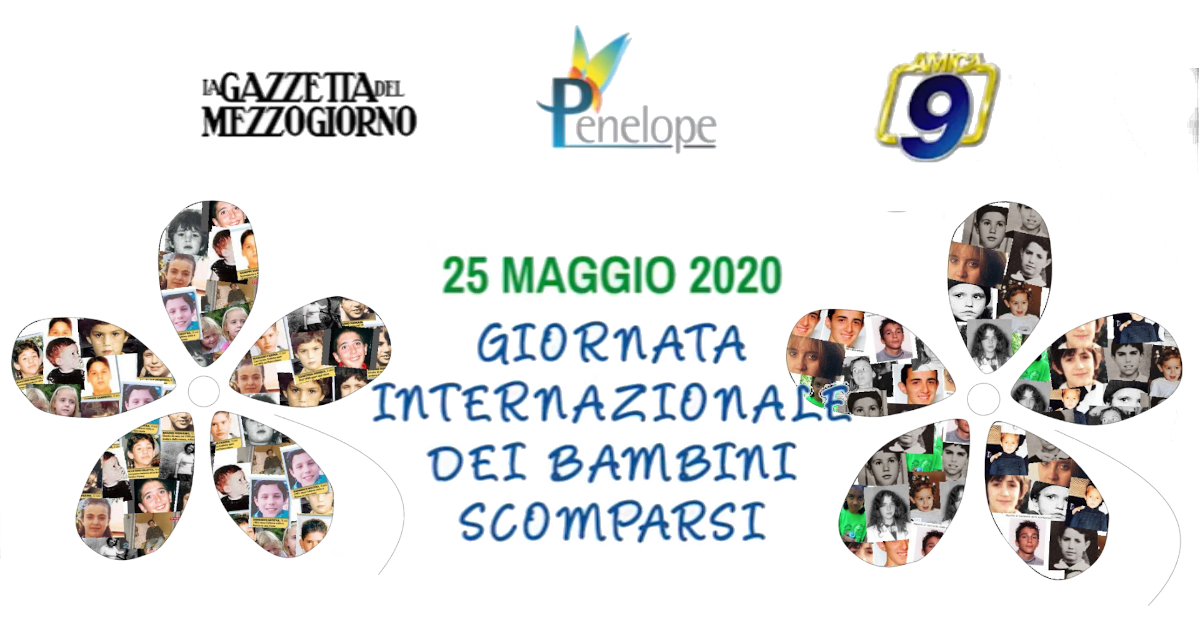 Banner Penelope Puglia Giornata Internazionale bambini scomparsi