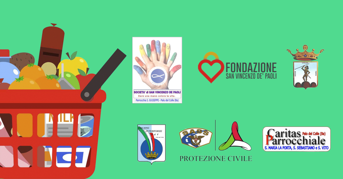Banner raccolte alimentari straordinarie Palo del Colle 2020