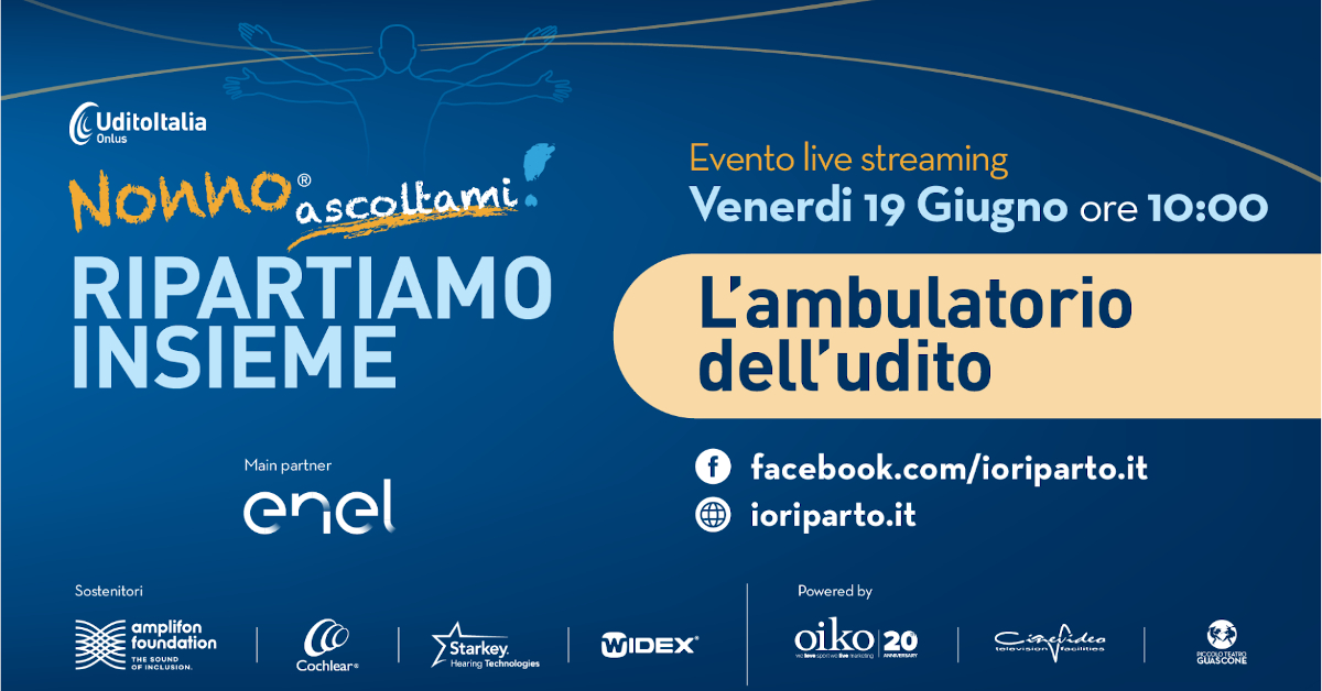 Banner Laboratorio dell'udito Nonno Ascoltami! Ripartiamo insieme